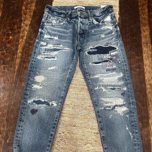 MOUSSY DISTRESSED/STITCHING SZ 26 HIGH END JAPANESE BRAND